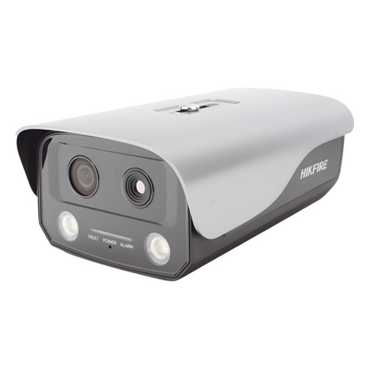 (HikFire) Cámara IP de Detección Térmica de Incendios / Detección de Llamas y Temperaturas Anormales / 4 Megapíxel (Lente Óptico) + 1 Megapíxel (Lente Térmico) / Compatible con Hik-Connect