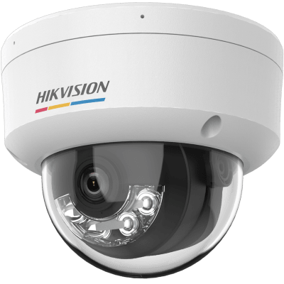 [ColorVu 3.0 + MD 3.0] Domo IP 2 Megapixel / Lente 2.8 mm / 30 mts IR + 30 mts Luz Blanca / Micrófono Integrado / ACUSENSE Lite / Exterior IP67 / IK08 / dWDR / PoE / Micro SD
