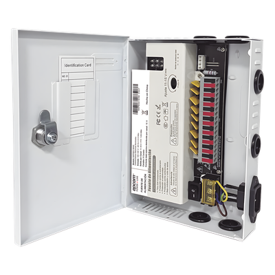 Fuente de Alimentación Profesional / 9 Canales / 16 A Total / 11-15 VCC Ajustable / 200 W / Filtro de Ruido por Canal