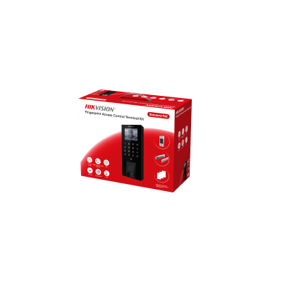 Kit Terminal Control Acceso Biométrico DS-KAS807 / Reconocimiento Facial y Huella Digital / 2.4" LCD / 5000 Huellas + 5000 Tarjetas / IP65 / Wi-Fi + PoE / Cerradura Magnética 272 kg / Botón Touchless