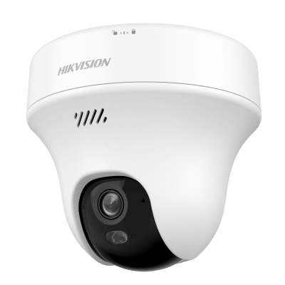 Turret  PT IP 3K Megapixel / Lente 2.8 mm / Dual Light (20 mts IR + 15 mts Luz Blanca) / Wi-Fi / IP54 / dWDR / H.265 / Audio Bidireccional (Micrófono y Bocina) / Micro SD