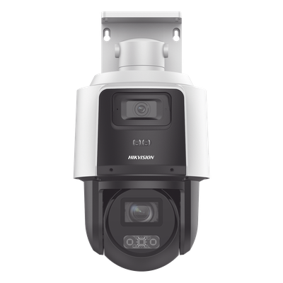 [TandemVu] PTZ IP 4 Megapixel con Cámara Panorámica 4 Megapixel / 4X Zoom / Dual Light (40 mts IR + 30 mts Luz Blanca) / ACUSENSE / IP66  / PoE+ / Audio de Dos Vías / Micro SD / Incluye Base para Techo o Pared