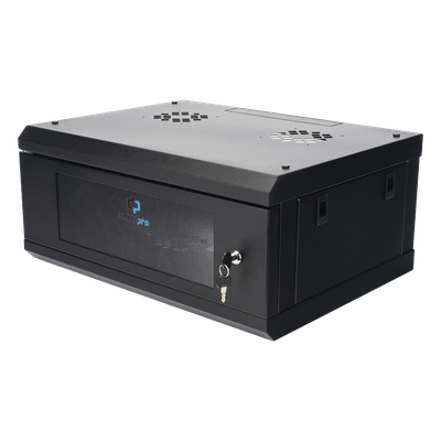 Gabinete de Pared / 4U / 19 in / 455 mm Profundidad / 1.49 ft / Cristal Templado / Acero Reforzado