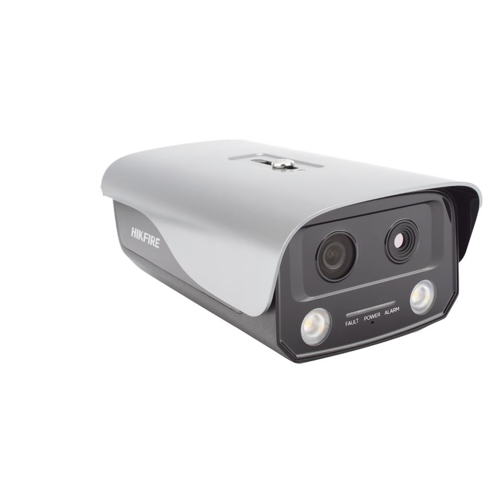 (HikFire) Cámara IP de Detección Térmica de Incendios / Detección de Llamas y Temperaturas Anormales / 4 Megapíxel (Lente Óptico) + 1 Megapíxel (Lente Térmico) / Compatible con Hik-Connect