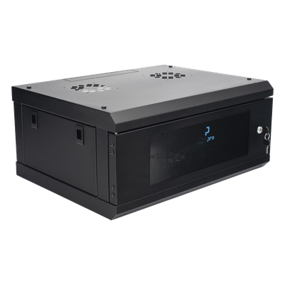 Gabinete de Pared / 4U / 19 in / 455 mm Profundidad / 1.49 ft / Cristal Templado / Acero Reforzado