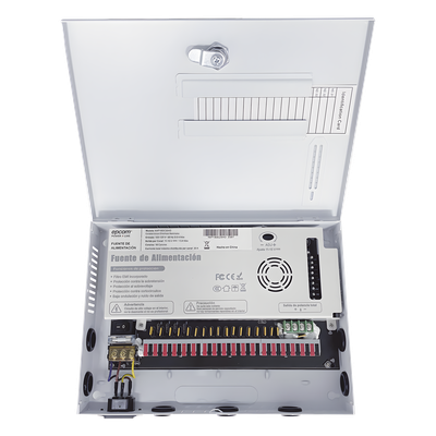 Fuente de Alimentación / 18 Canales / 20 A / 11-15 VCC / 250 W / Filtro de Ruido por Canal / Doble Ventilador