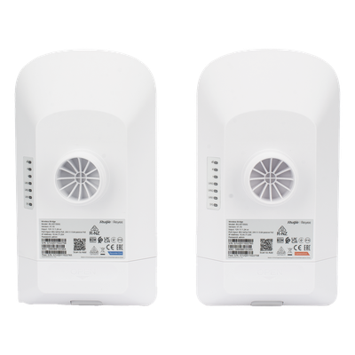Kit Punto a Punto / Wi-Fi 5 867 Mbps / 5 GHz / Alcance 5 km (16,404 ft) / Antena 16 dBi / 3 Puertos Gigabit / IP55 / Administración Cloud