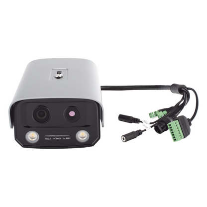 (HikFire) Cámara IP de Detección Térmica de Incendios / Detección de Llamas y Temperaturas Anormales / 4 Megapíxel (Lente Óptico) + 1 Megapíxel (Lente Térmico) / Compatible con Hik-Connect
