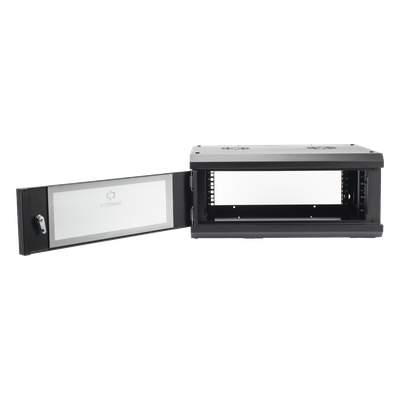 Gabinete de Pared / 4U / 19 in / 455 mm Profundidad / 1.49 ft / Cristal Templado / Acero Reforzado