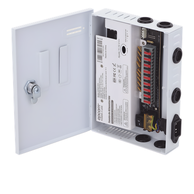 Fuente de Alimentación Profesional / 9 Canales / 16 A Total / 11-15 VCC Ajustable / 200 W / Filtro de Ruido por Canal